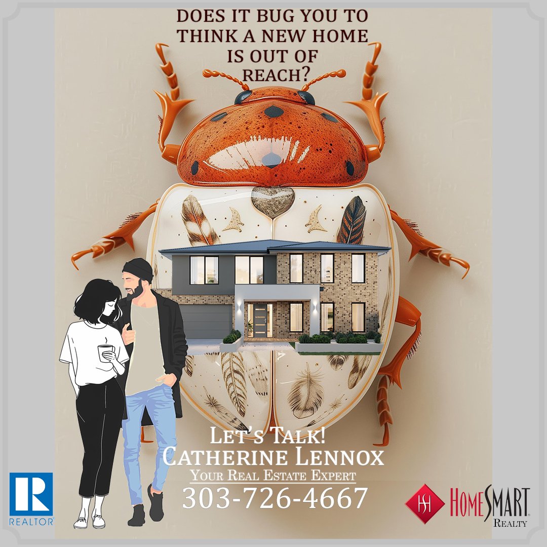 Creative bug-themed new home marketing ad for Catherine Lennox