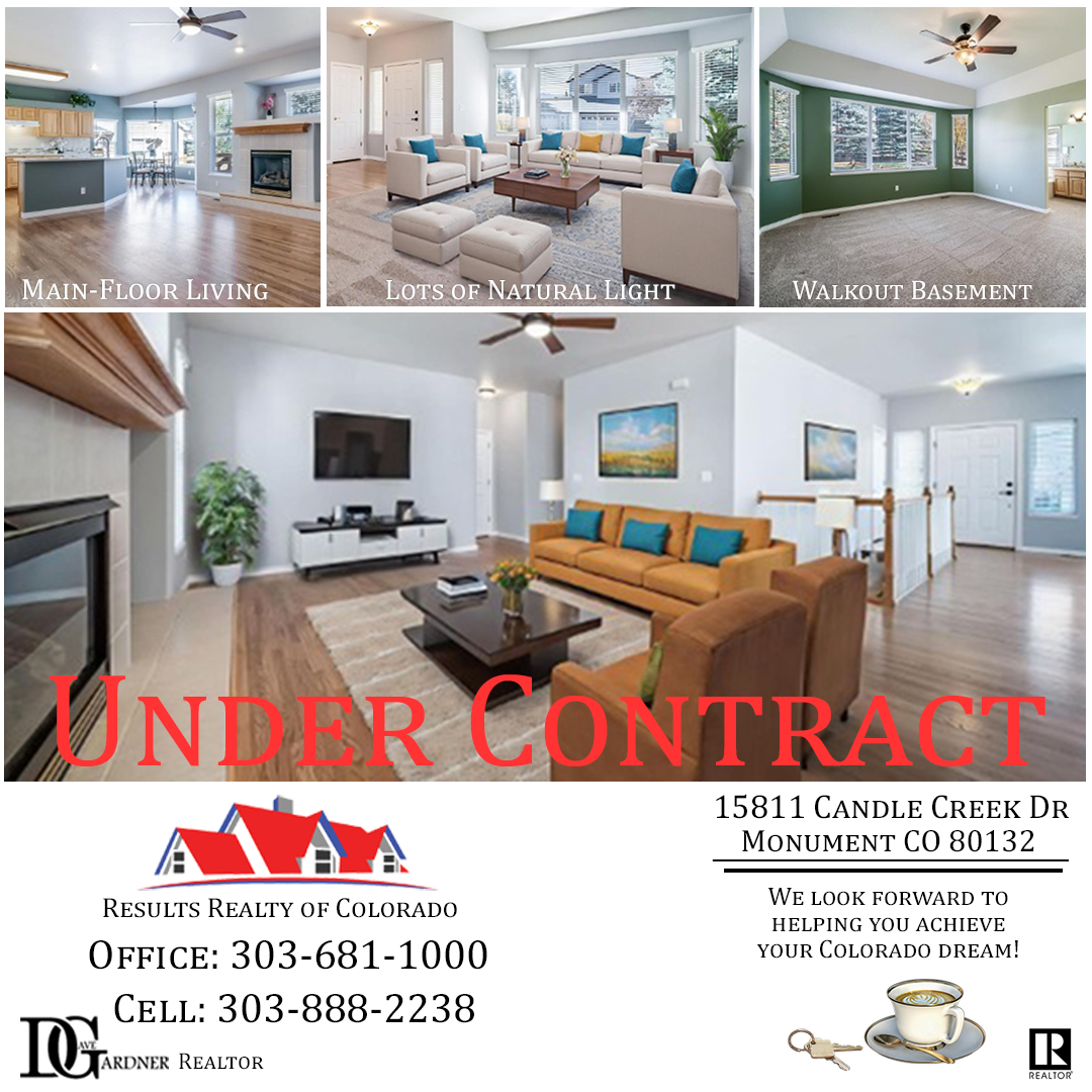 Under contract listing ad for 15811 Candle Creek Dr Monument Colorado