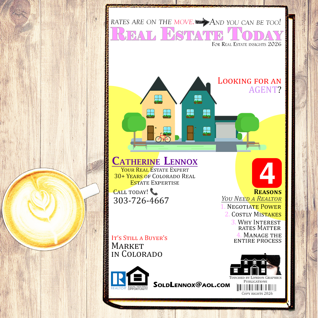 Real Estate Today magazine-style ad about rates for Catherine Lennox